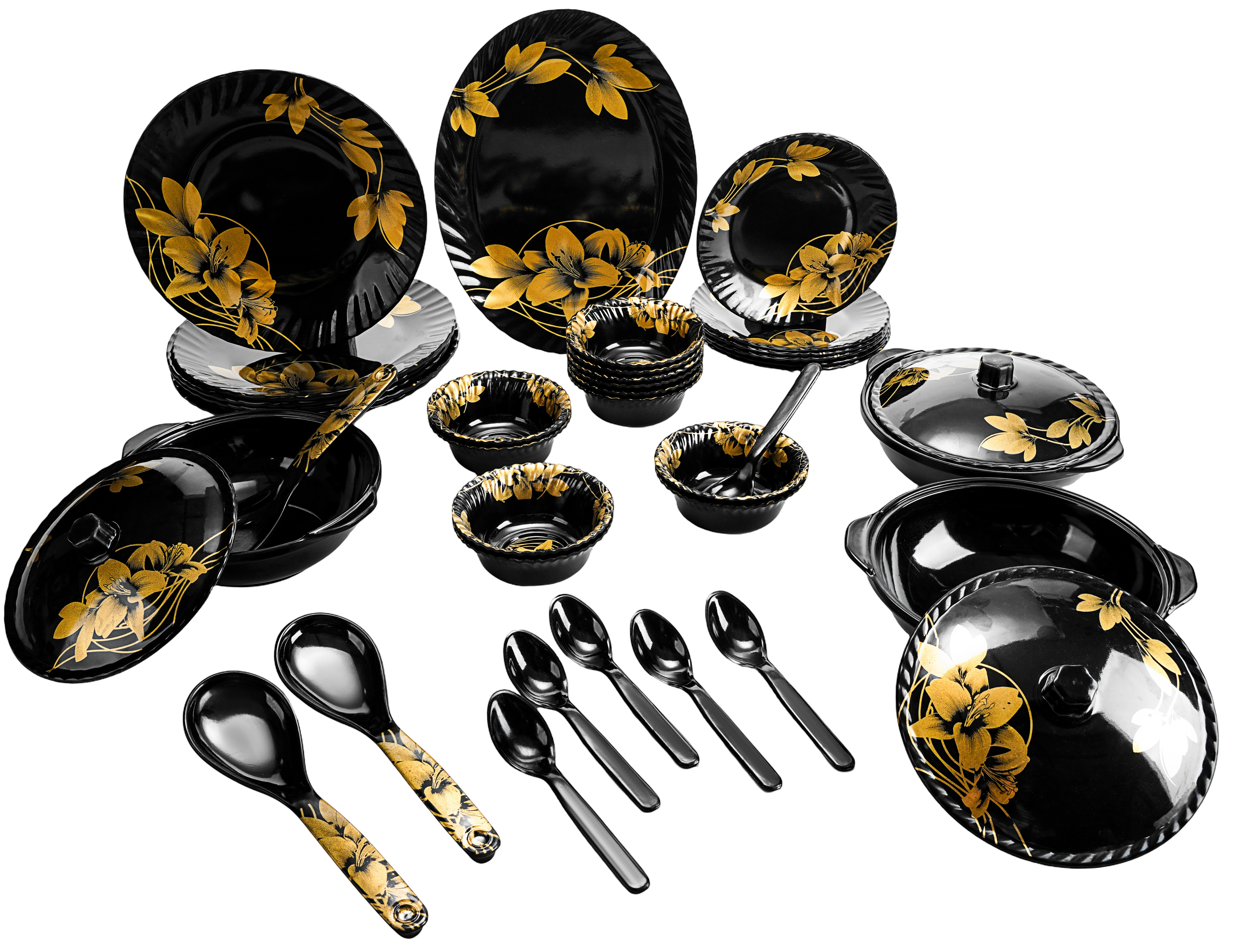 A beautifully set table with layered tableware